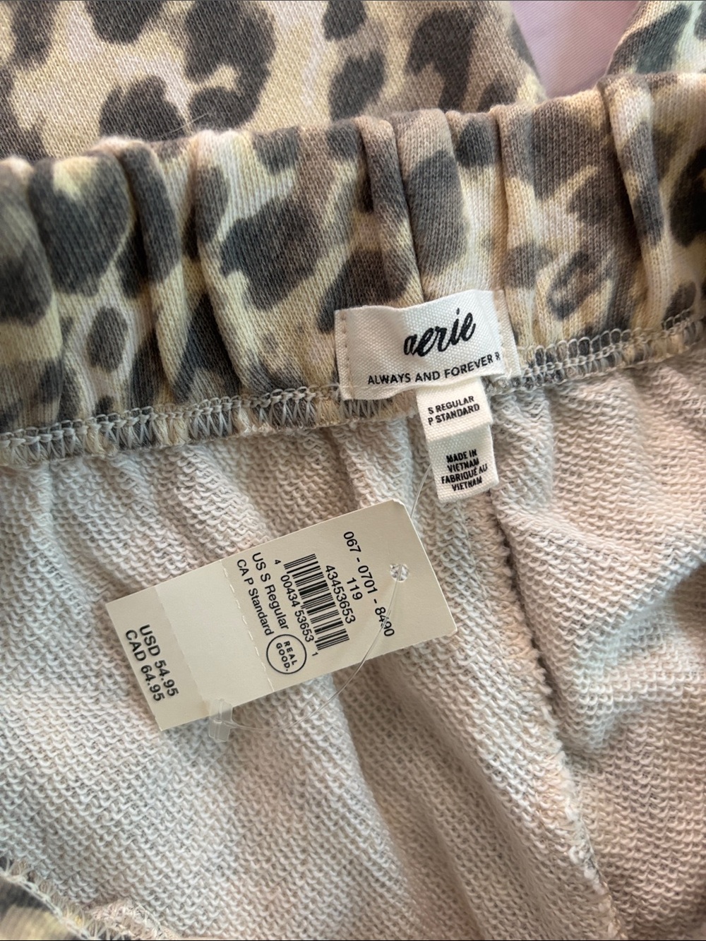 aerie Leopard Print Wide-Leg Joggers - Beige & Brown - Picture 7 of 7